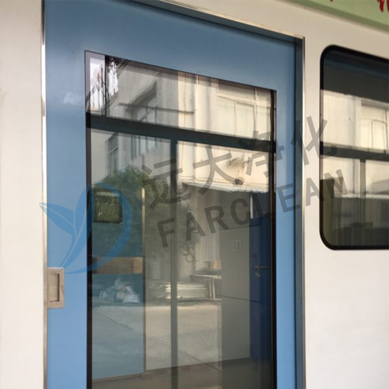 Puerta corredera automática de vidrio